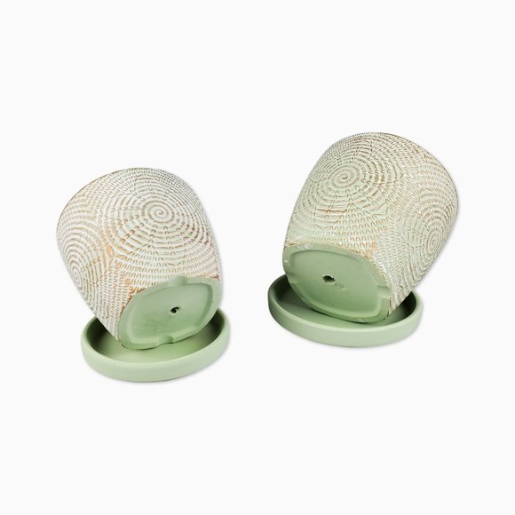 Set Of 2 Vintage Style Terra Cotta Planting Pots - Picture 3 of 12